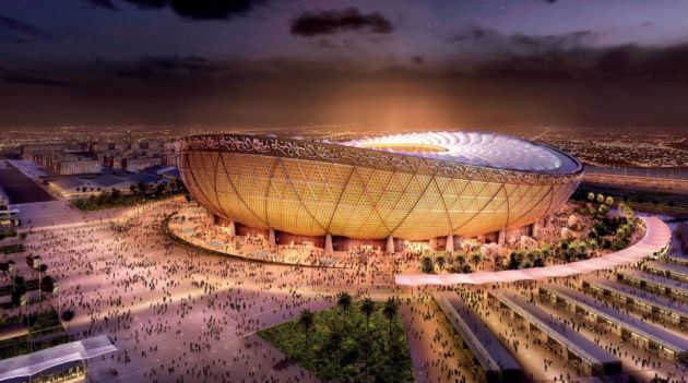 Fachada dourada marca estádio da final da Copa do Mundo do Catar